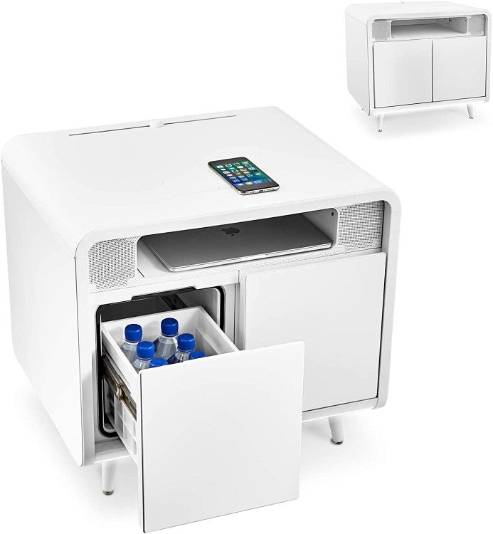 Sobro Smart Side Table black Refrigerator