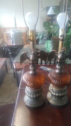 Vintage Eagle lamps