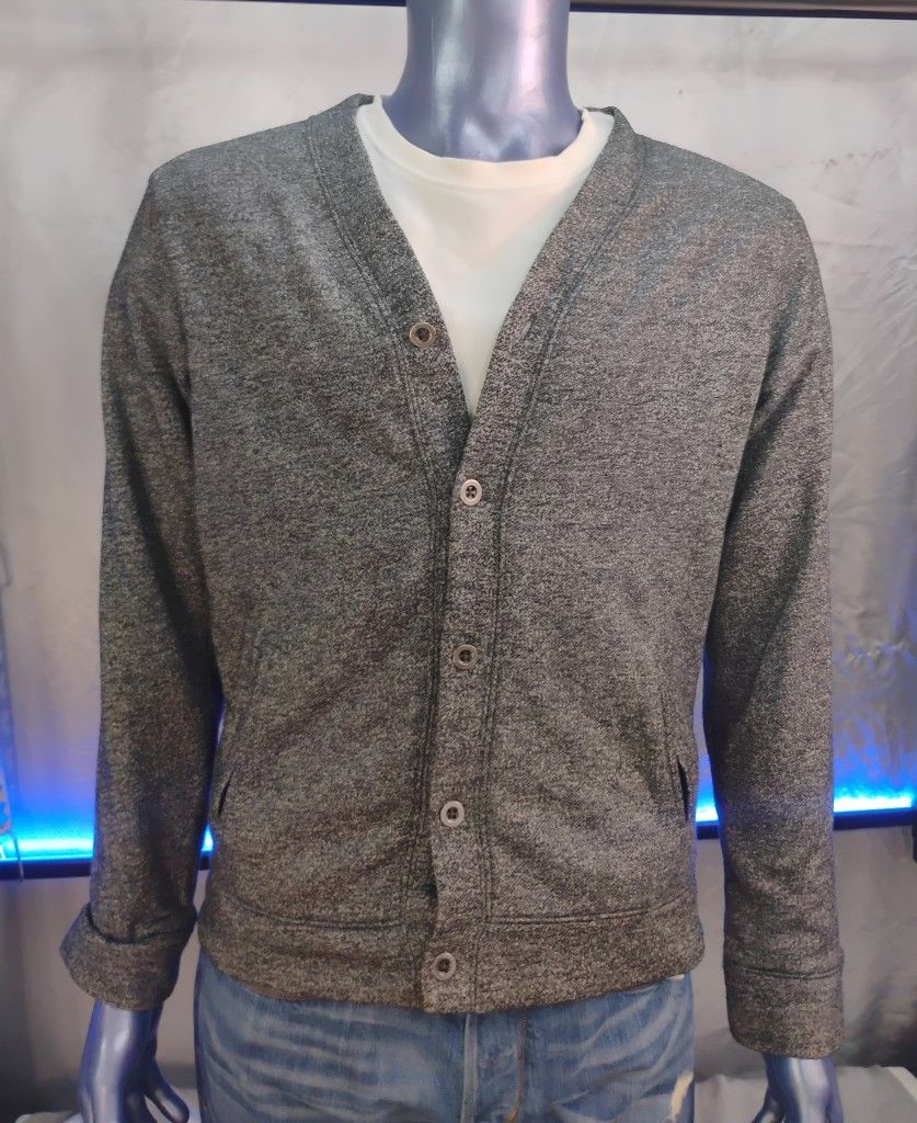 Helix Men’s XL Gray Cardigan Sweater