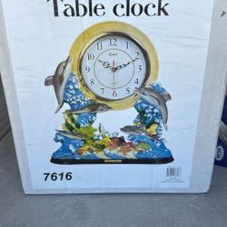 Dolphin Table Clock