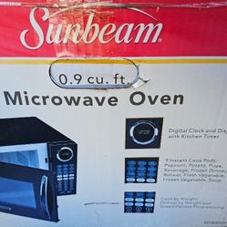 ✨️ $65 ‼️Used W361Sunbeam 0.9 cu ft 900W Microwave Oven - Black