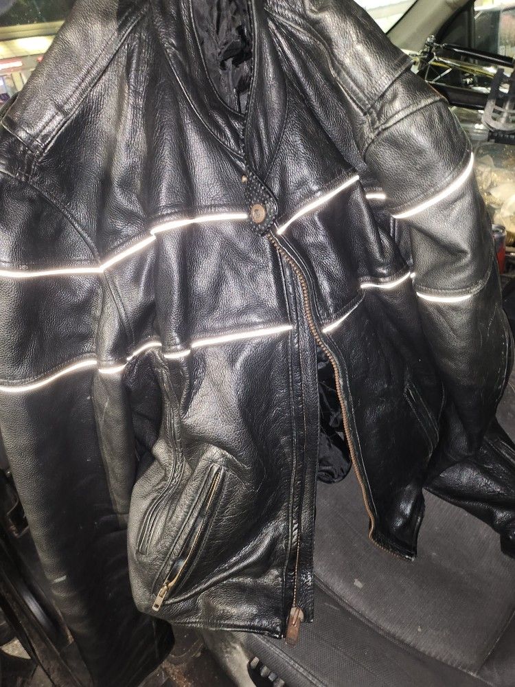 Leather Jacket Top Gun  Vintage NYC Xl