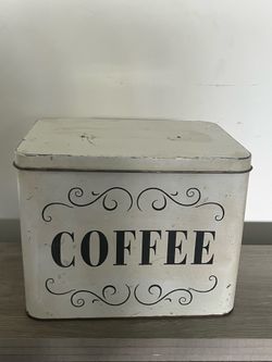 Vintage Metal Coffee Tin Container