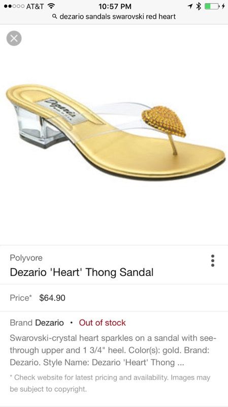 Dezario sandals with Swarovski heart