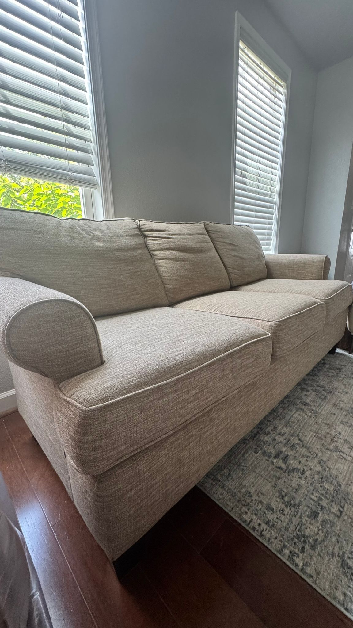 beige 3-seater sofa acceptable offers