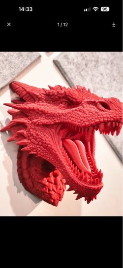 3D Printed Dragon Head Wall Mount