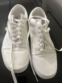 Like New White Old Skool Vans