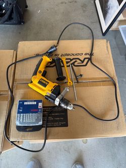 DeWalt Corded Drill with Bosch Drill Bit Set