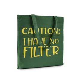 CAUTION Canvas Tote Bag