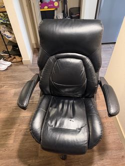 La-Z-Boy Executive Office Chair, Black Leather, Comfortable
