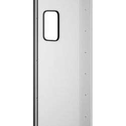 Commercial Single Aluminum Swinging Traffic Door With 9 In. X 14 In. Window - 30 In. X 84 In. Door Opening (KM-SWD30)