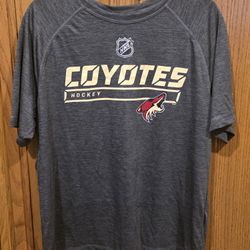 Arizona Coyotes Fanatics Authentic Pro Short Sleeve Gray Performance Shirt Large 