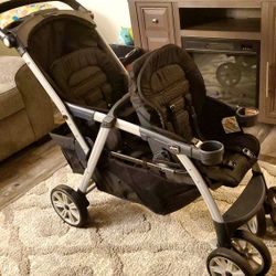 Used chicco cheap double stroller