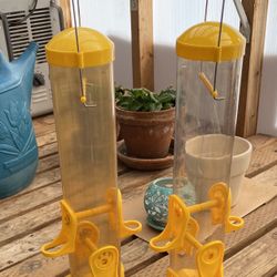 Yellow Bird Feeders