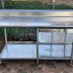 Equipment/Prep Stainless Steel Work Table (6' Long)