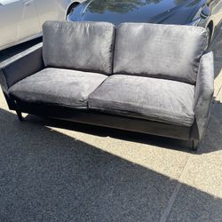 Brand New Grey Velvet Sofa, Retails For Over $600