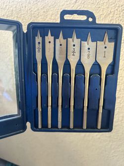 Set of 6 Titanium Coated Spade Bits