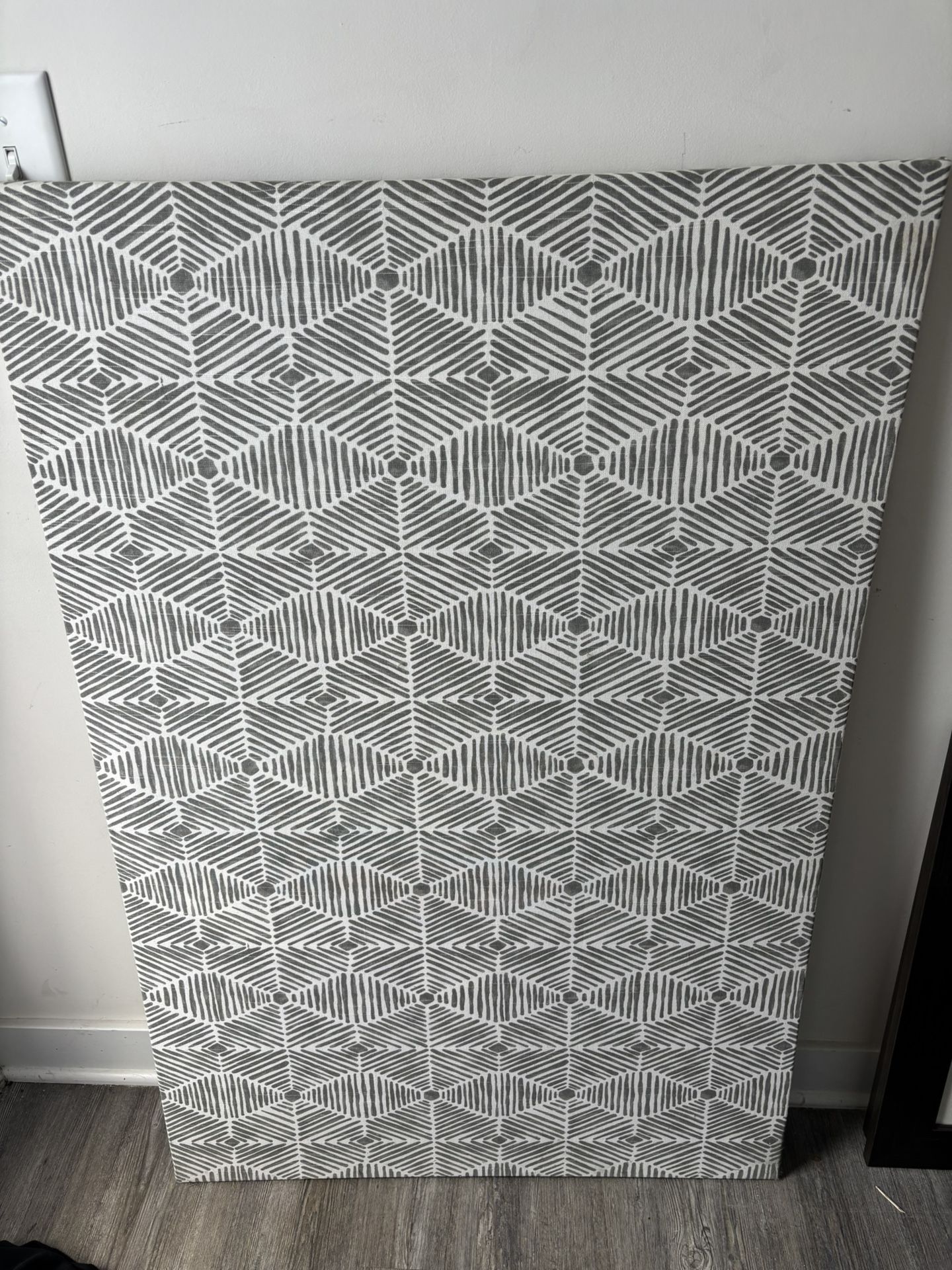Large Cloth Gray And White Canvas