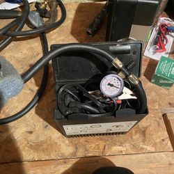 Air Compressor With battery Charging Cables