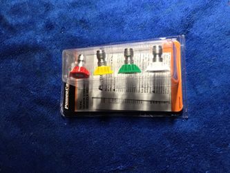 Ryobi 4-pc nozzle set for pressure washers! Only 15 tomorrow 💥👍🏽