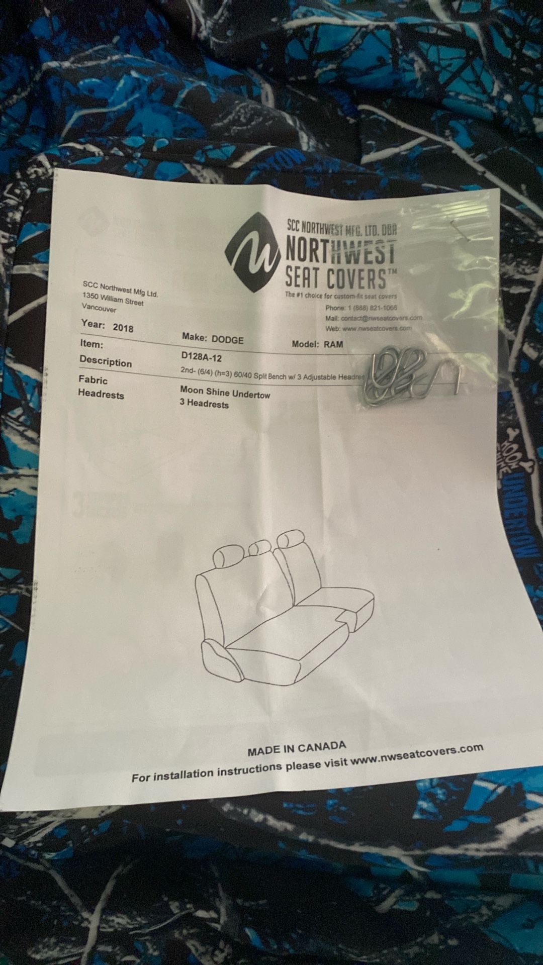 2018 Dodge Ram Rear Seat Covers