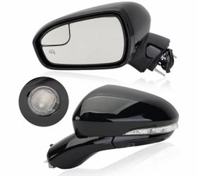 Left Driver Side Mirror for 2013 2014 2015 2016 Ford Fusion Sedan S SE SE Hybrid,Power Mirror with Heated,In-housing Signal Light,Puddle Lights,Manual