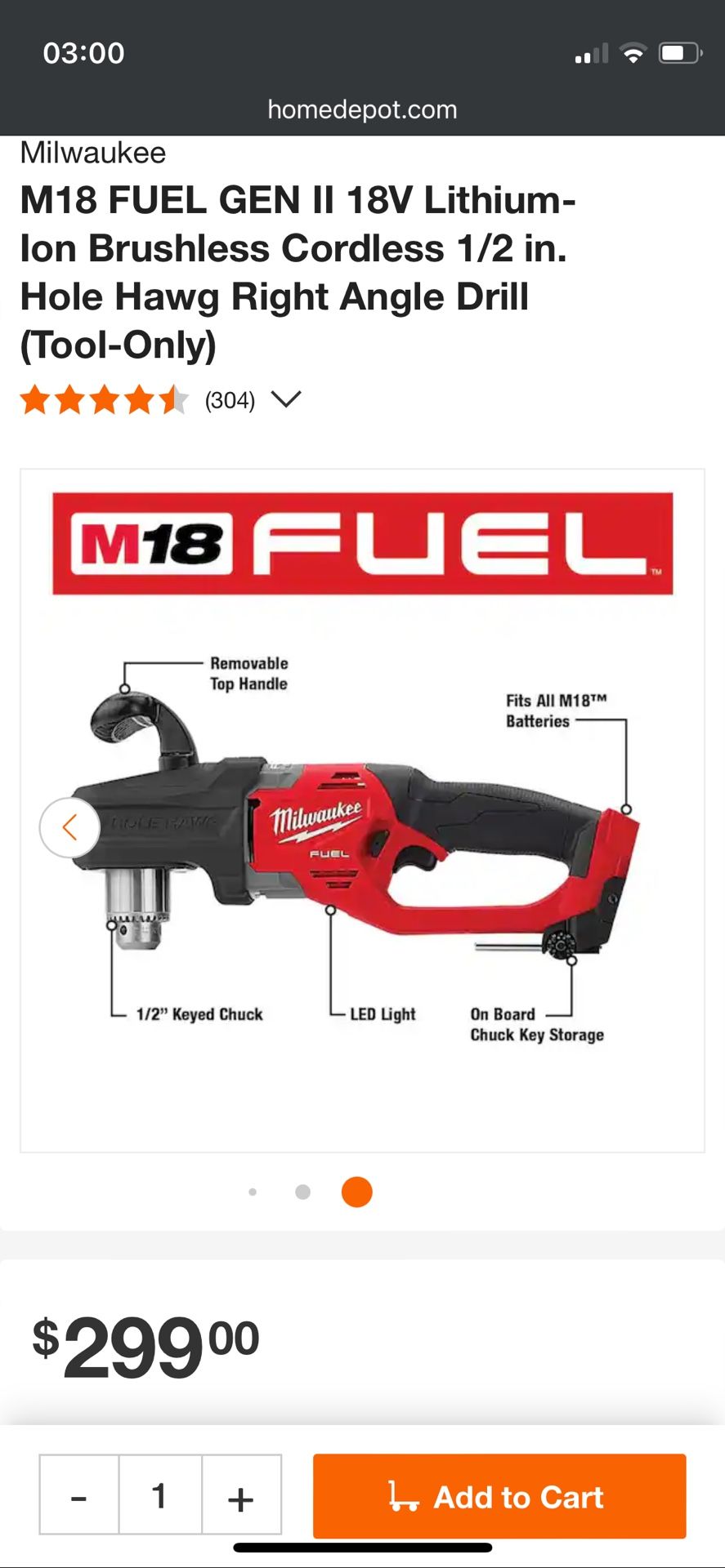 Milwaukee HOLE HAWG (tool only)