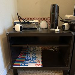 Black/dark Brown Side Table / Storage Cabinet