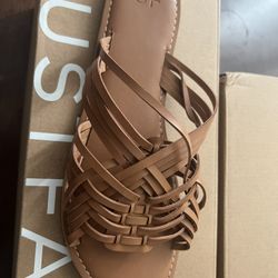 Flat Sandals, Frida Cognac