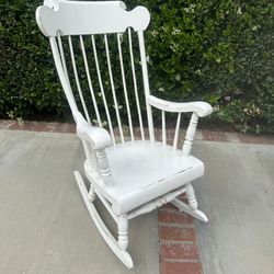 Shabby Chic, White Wood Rocking chair