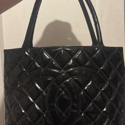 Chanel Black Medalion Tote Bag 