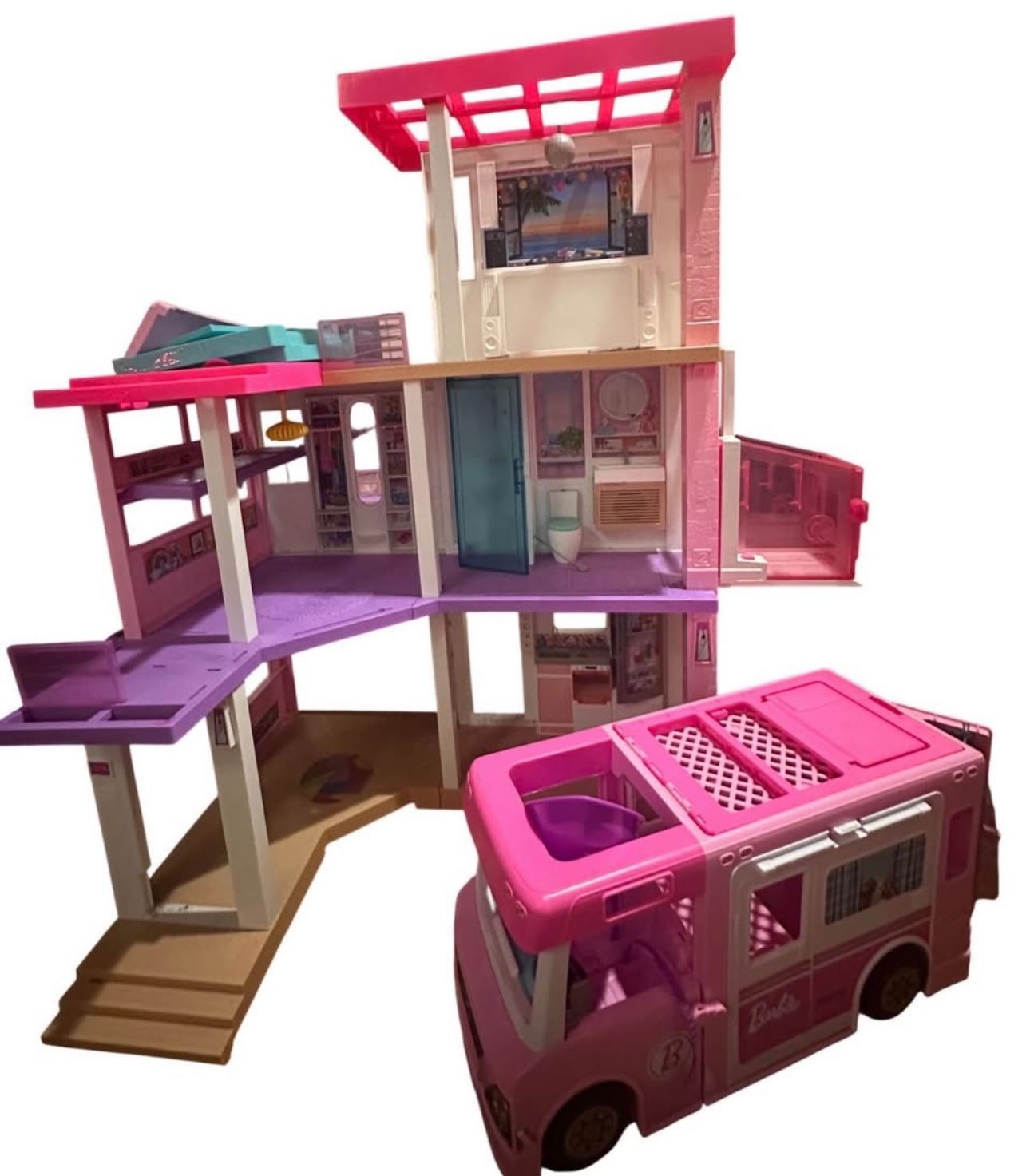Barbie Dream house & Camper Van Bundle
