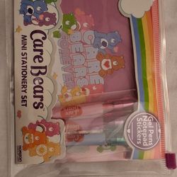 Care Bears Mini Stationery Set Notepad Gel Pens Stickers Kids Gift New