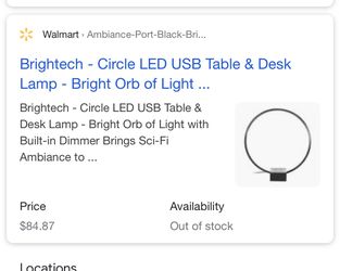 New brightech circle led lamp (currently out of stock) white