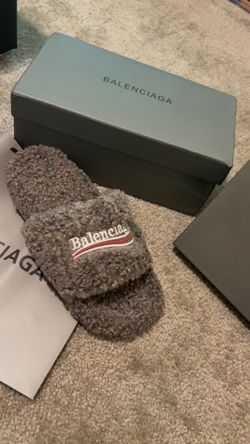 Gray balenciaga slides