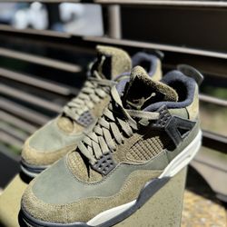 Air Jordan 4 Olive Green