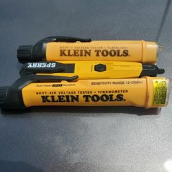 Klein Tools voltage tester flash light and  thermometer