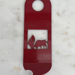 Forjasport Vintage Red Metal Wine Bottle Holder/Opener - Made in Spain 