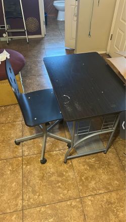 desk and chair