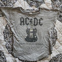 AC/DC Vintage Style Girl's Shirt 4t