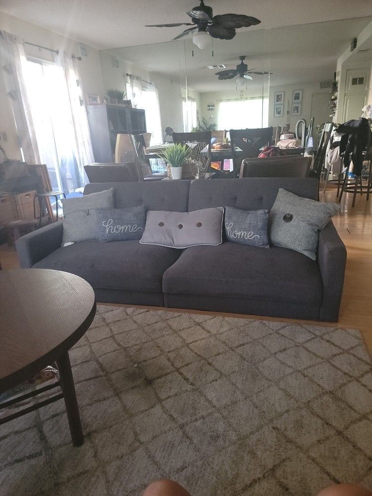 Gray Fold Out Couch