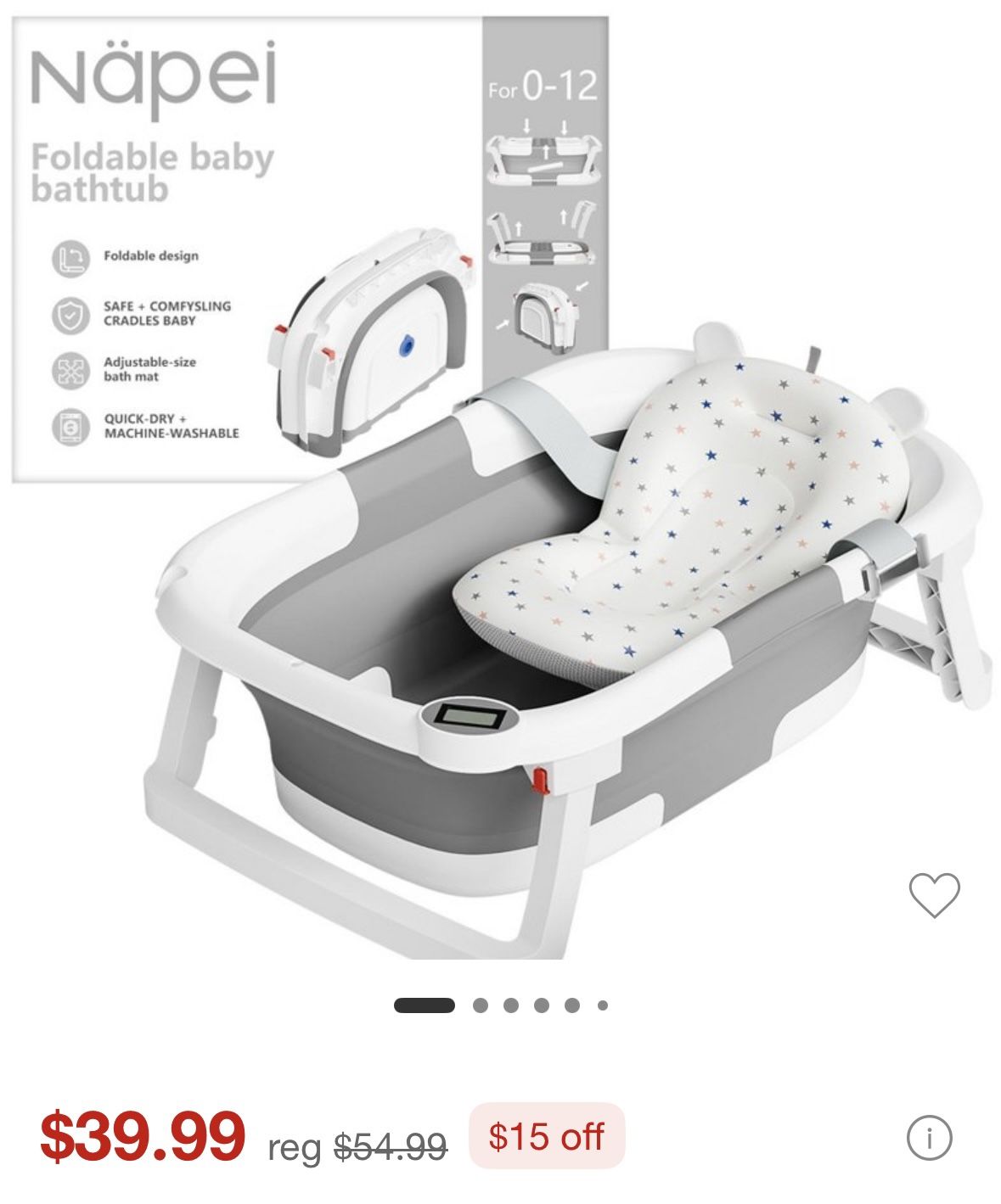 Näpei Foldable Bathtub