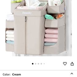 Sweeby Diaper Organizer for Changing Table and Crib - Nursery Diaper Stacker Hanging Caddy for Baby Essentials