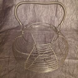 Vintage Metal Egg Basket