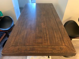 Signature Design by Ashley Valebeck Counter Height Dining Table, Rustic Farmhouse Design