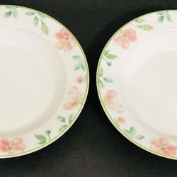 Dansk Peonies 8.75” Rim Soup Bowl Set of 2
