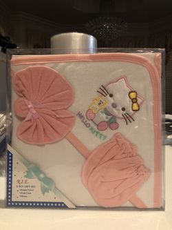 Hello kitty hood towel for baby 👶 girl....!!