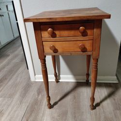Antique 2 drawer side table furniture