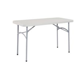 Office Star Resin Multipurpose Rectangle Folding Table for Indoor or Outdoor Use, 4 Feet x 2 Feet