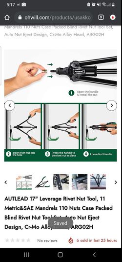 AUTLEAD Rivet Gun One Hand Manual Rivet Gun Kit